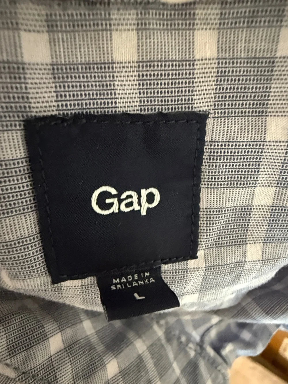 GAP Men’s Blue Plaid Short Sleeve Button Down Shirt Large 100% Cotton